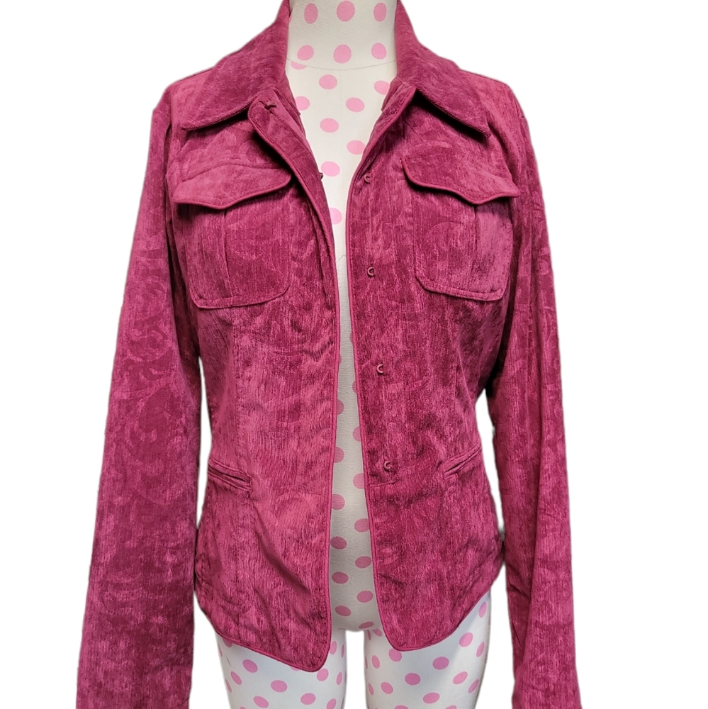VTG - Chico's junior's Burgundy Corduroy Jacket